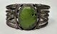 Vintage Navajo Native American J. Begay Sterling Silver Green Turquoise Bracelet