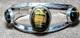 Vintage Navajo Native American Sterling Silver Tiger Eye / Nellite Cuff Bracelet