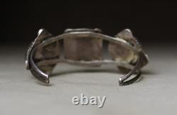 Vintage Navajo Native American Sterling Silver Turquoise Bracelet Cuff Size 6.25