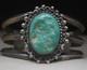 Vintage Navajo Native American Sterling Silver Turquoise Cuff Bracelet