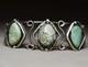 Vintage Navajo Native American Sterling Silver Turquoise Cuff Bracelet Size 7