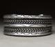 Vintage Navajo Native American Sterling Silver Twisted Rope Cuff Bracelet 6.5