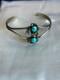 Vintage Navajo Native American Sterling Silver and Turquoise Cuff Bracelet