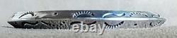 Vintage Navajo Native American Tooled Sterling Silver Knife Edge Cuff Bracelet