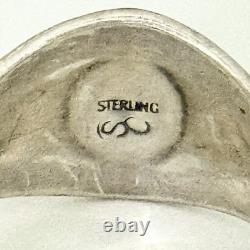 Vintage Navajo Native American Turquoise Coral 3 Stone Men's Band Ring Size 12