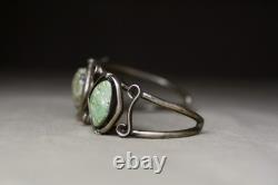 Vintage Navajo Native American Turquoise Sterling Silver Cuff Bracelet Size 7