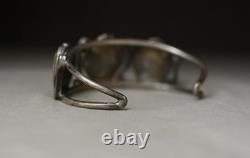 Vintage Navajo Native American Turquoise Sterling Silver Cuff Bracelet Size 7