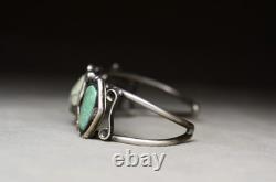 Vintage Navajo Native American Turquoise Sterling Silver Cuff Bracelet Size 7