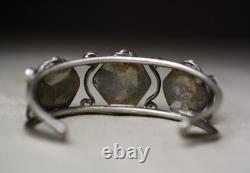 Vintage Navajo Native American Turquoise Sterling Silver Cuff Bracelet Size 7