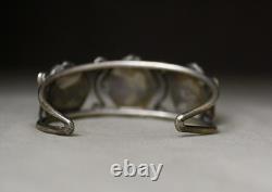 Vintage Navajo Native American Turquoise Sterling Silver Cuff Bracelet Size 7