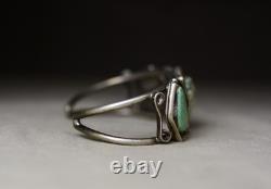 Vintage Navajo Native American Turquoise Sterling Silver Cuff Bracelet Size 7