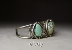 Vintage Navajo Native American Turquoise Sterling Silver Cuff Bracelet Size 7 Vintage Navajo Native American Turquoise Sterling Silver Cuff Bracelet Size 7
