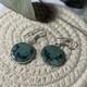Vintage Navajo Natural Turquoise Earrings 925 Sterling 0.8 Round