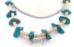 Vintage Navajo Necklace Dead Pawn Native American Turquoise Heishi Jewelry
