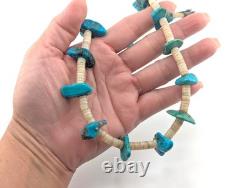 Vintage Navajo Necklace Dead Pawn Native American Turquoise Heishi Jewelry