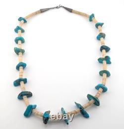 Vintage Navajo Necklace Dead Pawn Native American Turquoise Heishi Jewelry