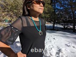 Vintage Navajo Necklace Naja Raymond Betsoi Native American Silver Jewelry
