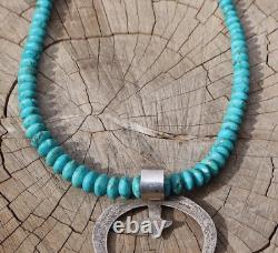 Vintage Navajo Necklace Naja Raymond Betsoi Native American Silver Jewelry