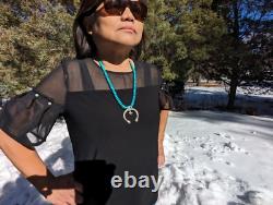 Vintage Navajo Necklace Naja Raymond Betsoi Native American Silver Jewelry