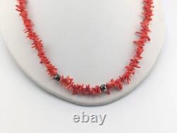 Vintage Navajo Necklace Red Branch Coral 22 in Native American Jewelry