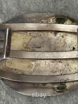 Vintage Navajo P SIERRA Turquoise COBBLESTONE Sterling Bracelet 121+g AS FOUND