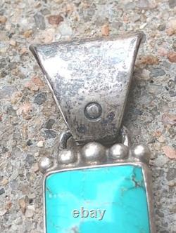 Vintage Navajo Pendant by R. J. Apacheto Turquoise, Amethyst & Larimar Jewelry