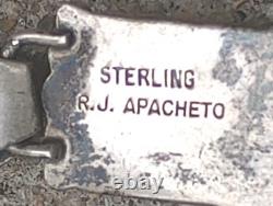 Vintage Navajo Pendant by R. J. Apacheto Turquoise, Amethyst & Larimar Jewelry