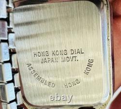 Vintage Navajo Quartz Watch Turquoise Lapis Inlay Sterling Silver 28.6g