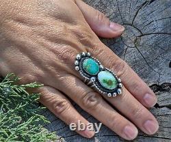Vintage Navajo Ring Royston Turquoise Hand Made Native American Jewelry sz 8.5