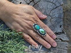 Vintage Navajo Ring Royston Turquoise Hand Made Native American Jewelry sz 8.5
