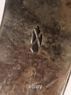 Vintage Navajo SS Turquoise & Coral Chip Inlay Cuff Bracelet, Stamped