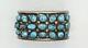 Vintage Navajo Signed CR Bracelet Cuff Sterling Silver 925 Turquoise 89.1g