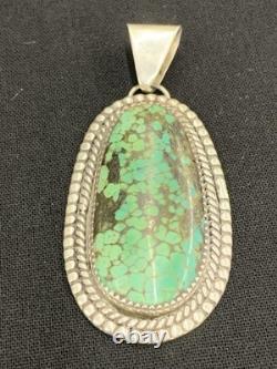 Vintage Navajo Signed R. C. Little Pendant & Rising Sun 5 strand sterling chain