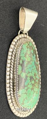 Vintage Navajo Signed R. C. Little Pendant & Rising Sun 5 strand sterling chain