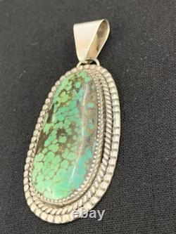 Vintage Navajo Signed R. C. Little Pendant & Rising Sun 5 strand sterling chain