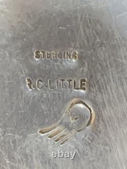 Vintage Navajo Signed R. C. Little Pendant & Rising Sun 5 strand sterling chain