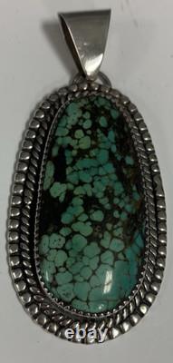 Vintage Navajo Signed R. C. Little Pendant & Rising Sun 5 strand sterling chain