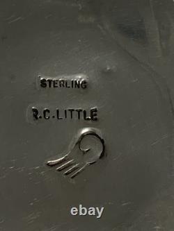 Vintage Navajo Signed R. C. Little Pendant & Rising Sun 5 strand sterling chain