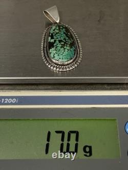 Vintage Navajo Signed R. C. Little Pendant & Rising Sun 5 strand sterling chain