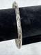 Vintage Navajo Signed Sterling Silver Etched Geometric Patterns Bangle Bracelet
