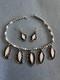 Vintage Navajo Signed Yazzie Necklace And Earrings Set