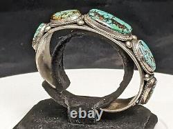Vintage Navajo Silver 925 Turquoise Bracelet Native American Tribal