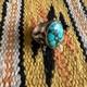 Vintage Navajo Silver Turquoise Ring, Native American Jewelry, used