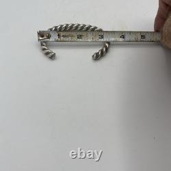 Vintage Navajo Silver Twisted Rope Cuff Bracelet 60Gms