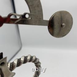 Vintage Navajo Silver Twisted Rope Cuff Bracelet 60Gms