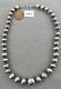 Vintage Navajo Stamped Tapered Silver Bead Choker Necklace