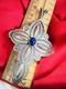 Vintage Navajo Sterling Cross Pendant with Lapis Hand Stamped Repoussé 15.7g