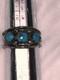 Vintage Navajo Sterling Silver 3-Stone Turquoise Ring Size 12.5. My Grandfather