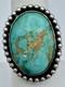 Vintage Navajo Sterling Silver. 925 & Turquoise Ring Size 8 1 Inch