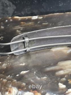 Vintage Navajo Sterling Silver And Red Coral Barrette Hair Clip